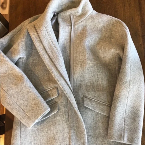 J Crew Gray Wool Blend Cocoon Coat - Picture 3 of 4